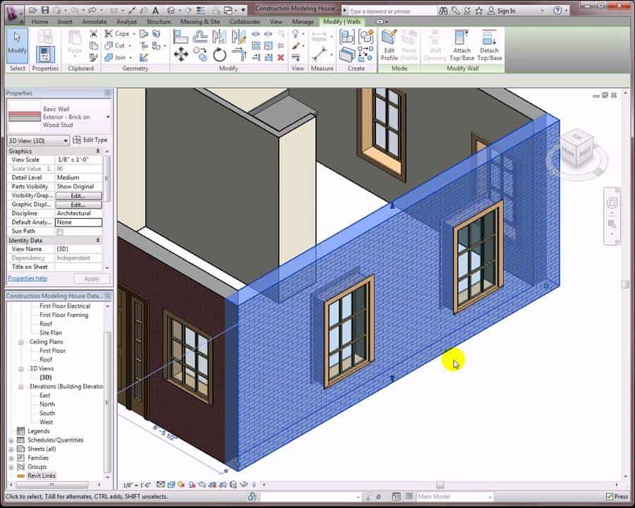 facciate in revit bim