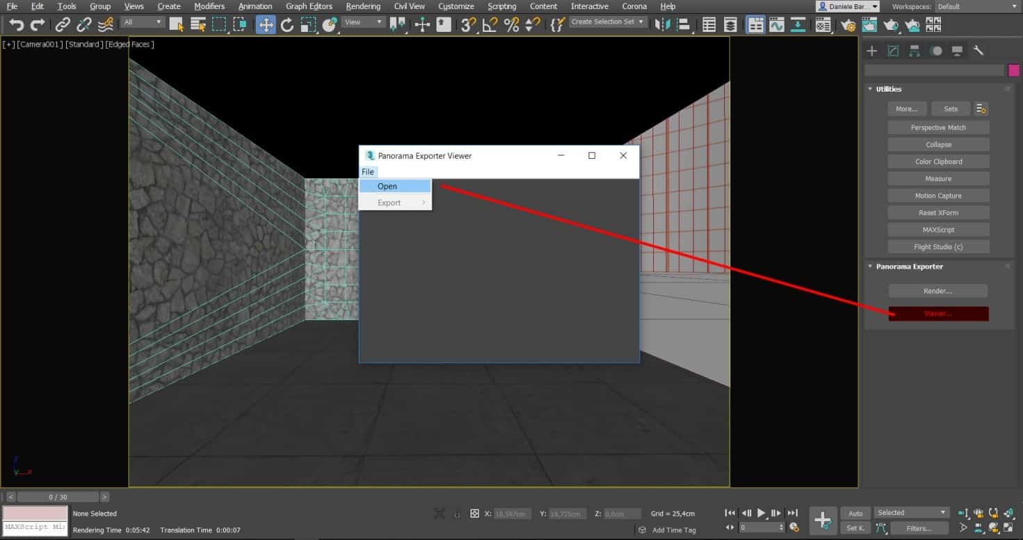 Crear panorámica 360º con Mental Ray
