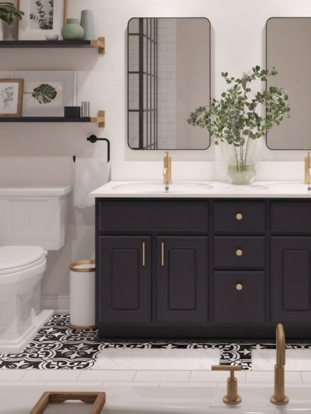 bagno minimalista e moderno